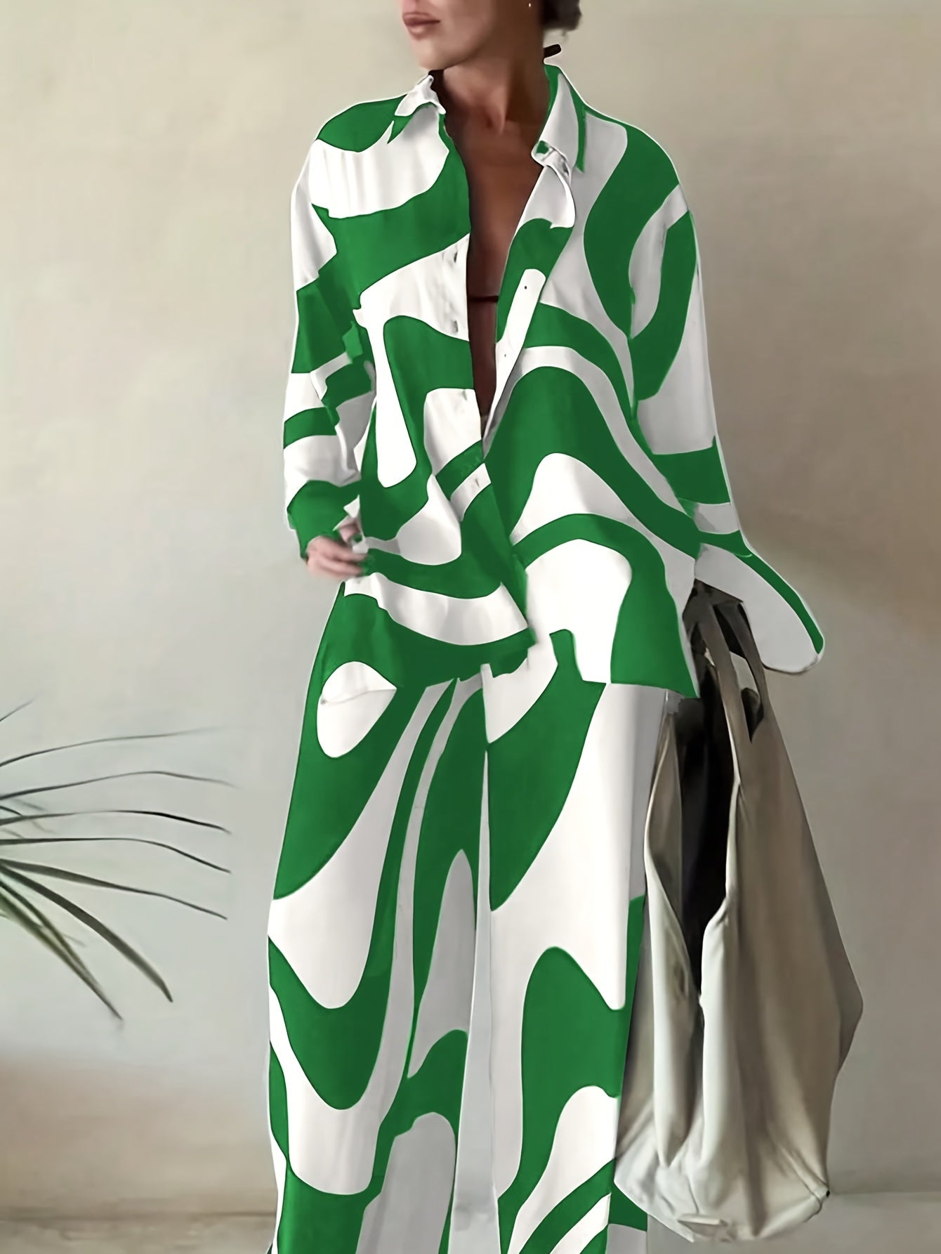Women's Green Polyester Printed Shirt - product view 8