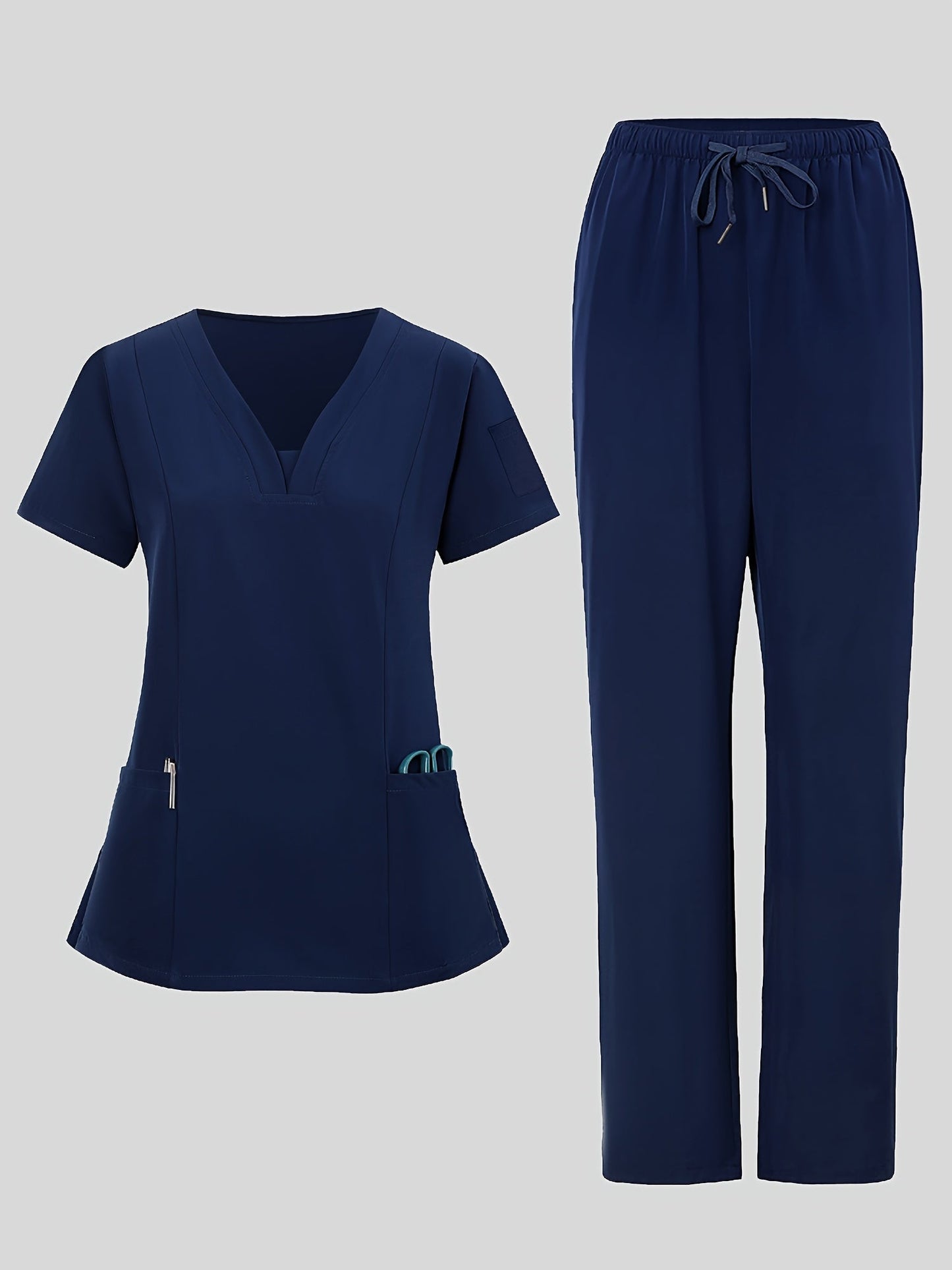 Women's Dark Green V-Neck Pants - product view 32