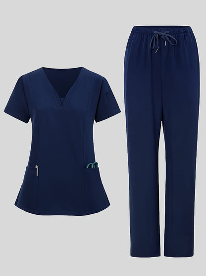 Women's Dark Green V-Neck Pants - product view 32