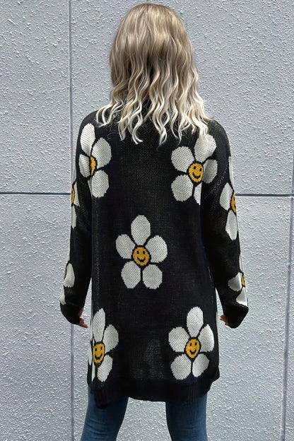 Women's Versatile Denim Floral Cardigan Travel 653 detail image - detail view 3