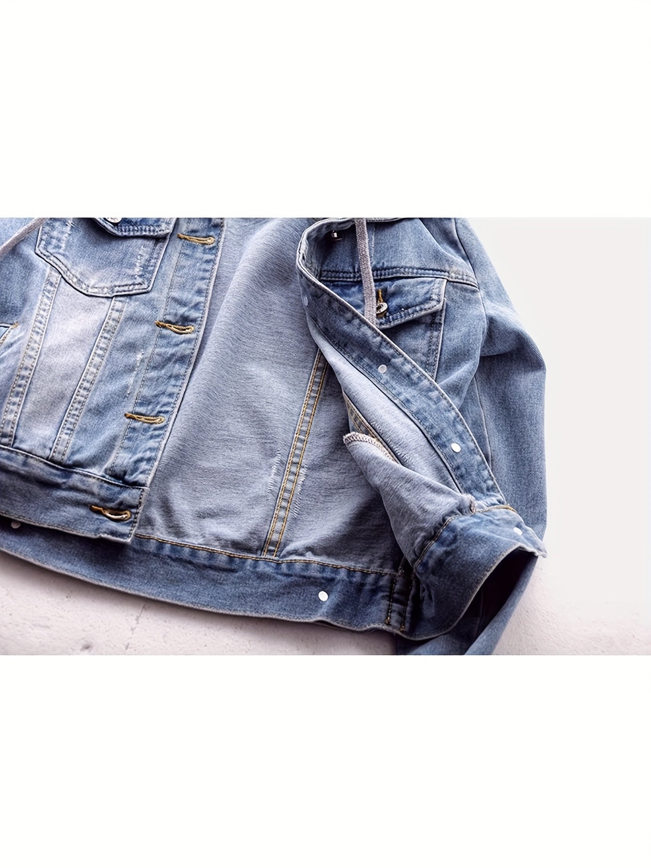 Women's Versatile Denim Pullover Jacket Everyday 453 detail image - detail view 5