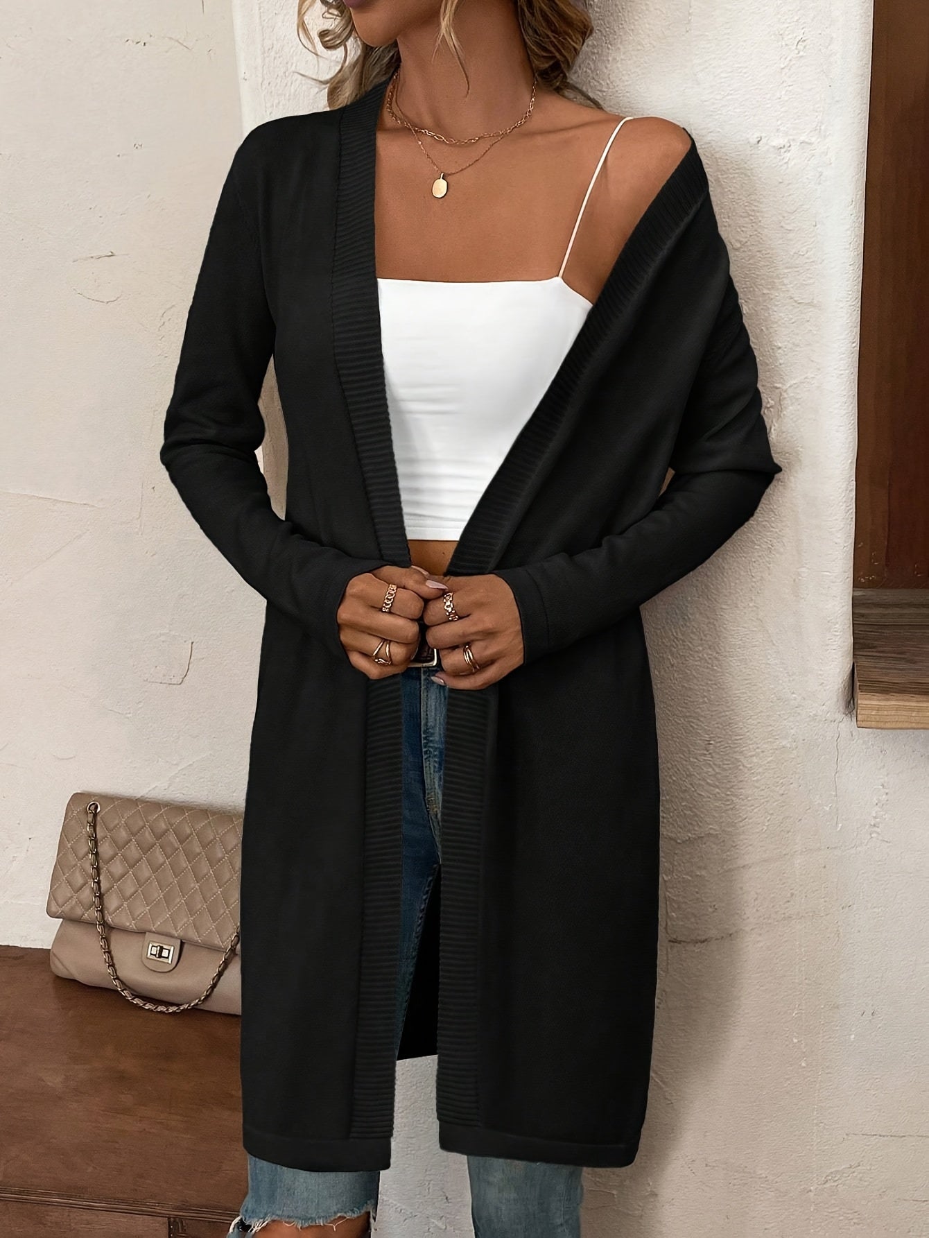 Women's Versatile Open-Front Cardigan Everyday 957 detail image