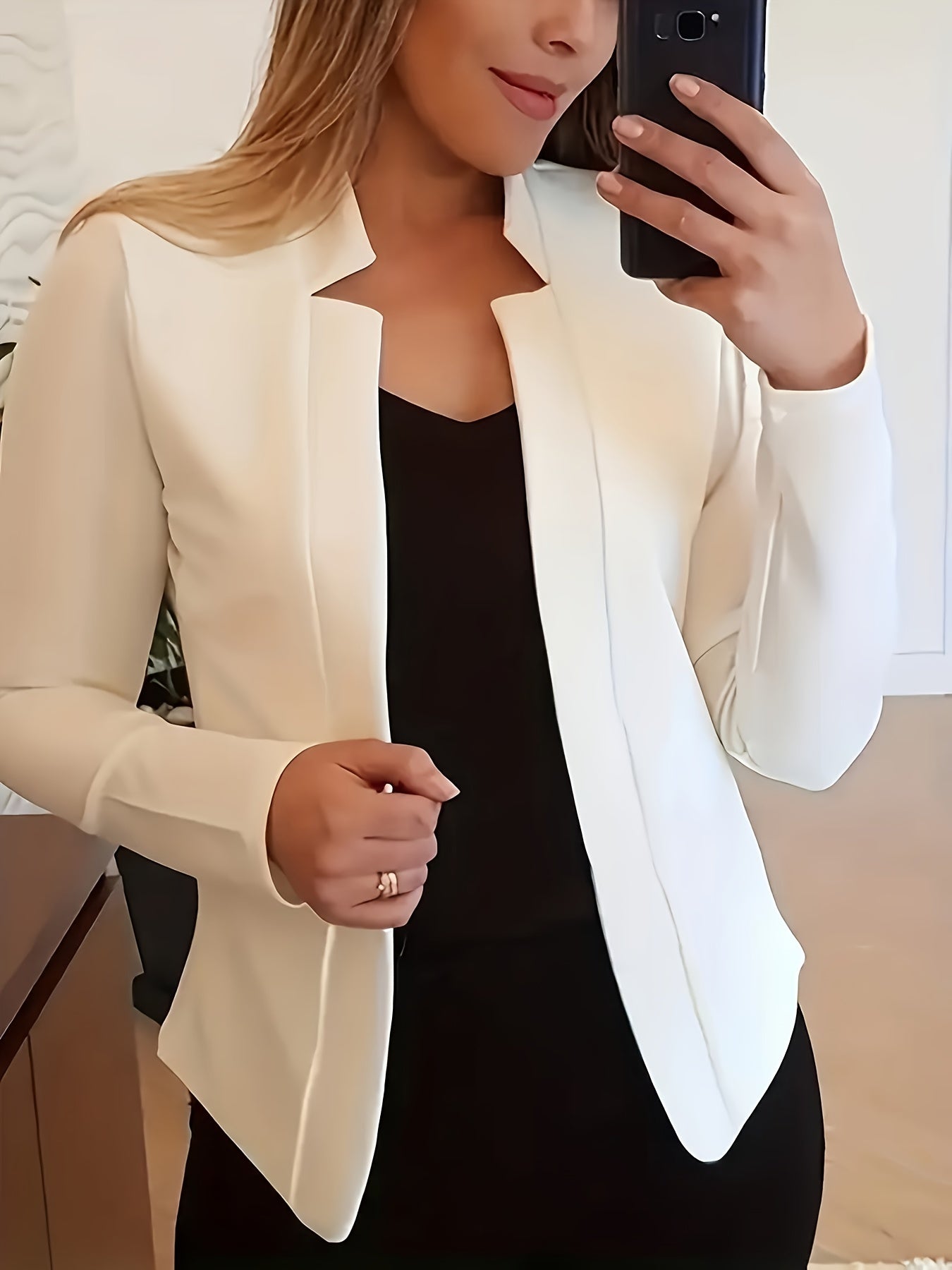 Women's White Blazer - product view 6