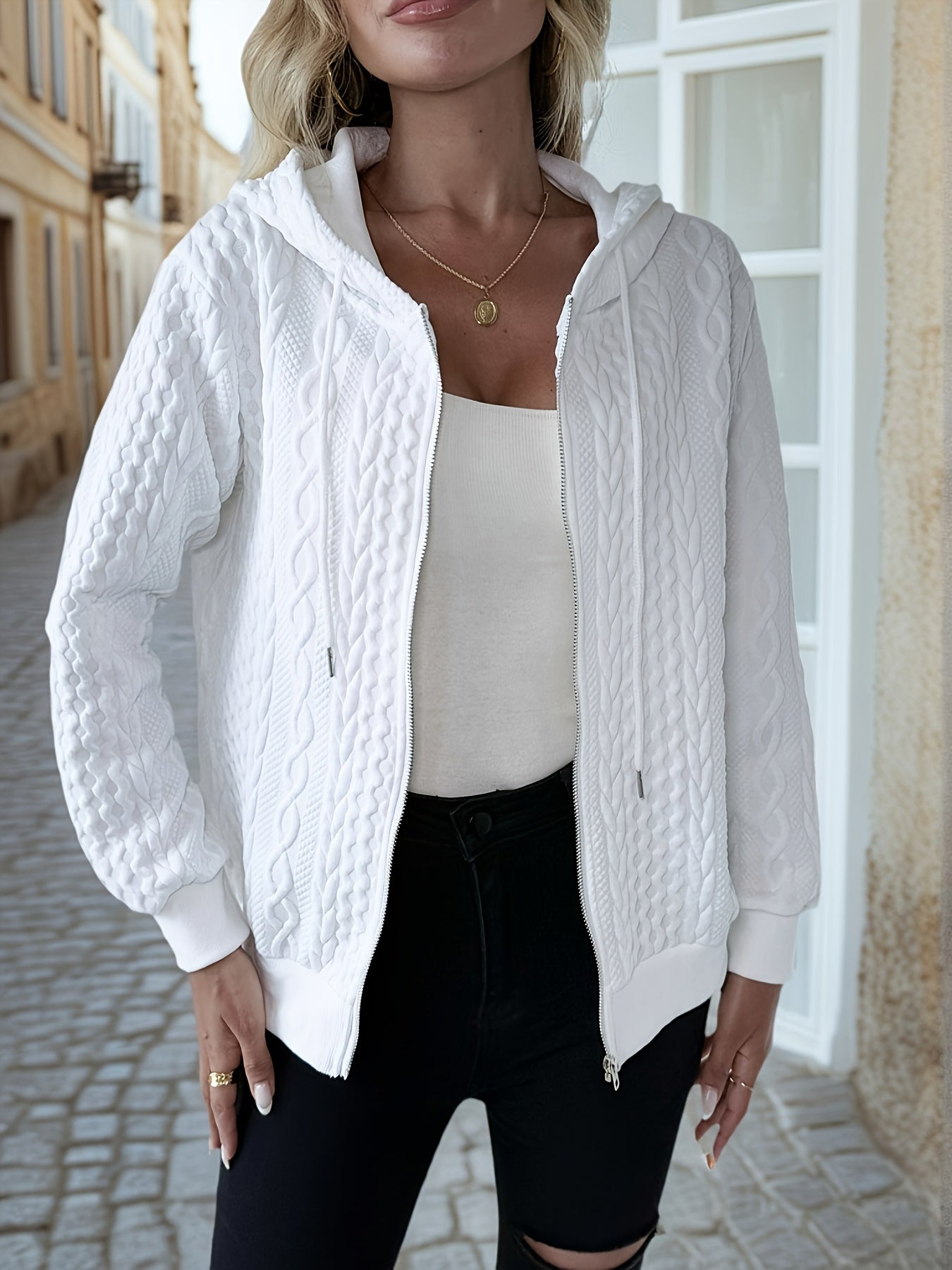 Women's Versatile Zip-Up Hoodie detail image - detail view 17