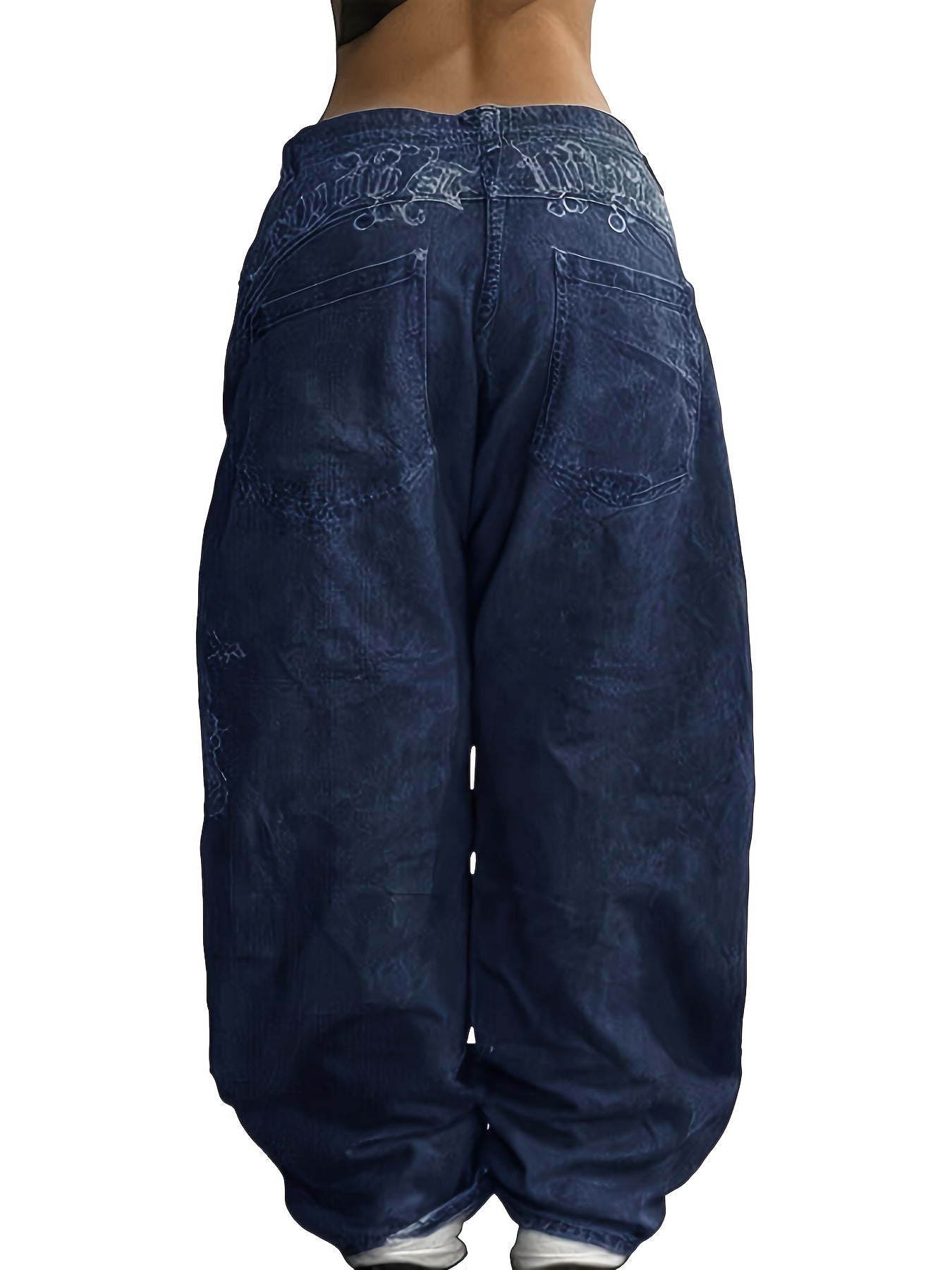 Women's Wide Leg Jeans - Black detail image - detail view 18