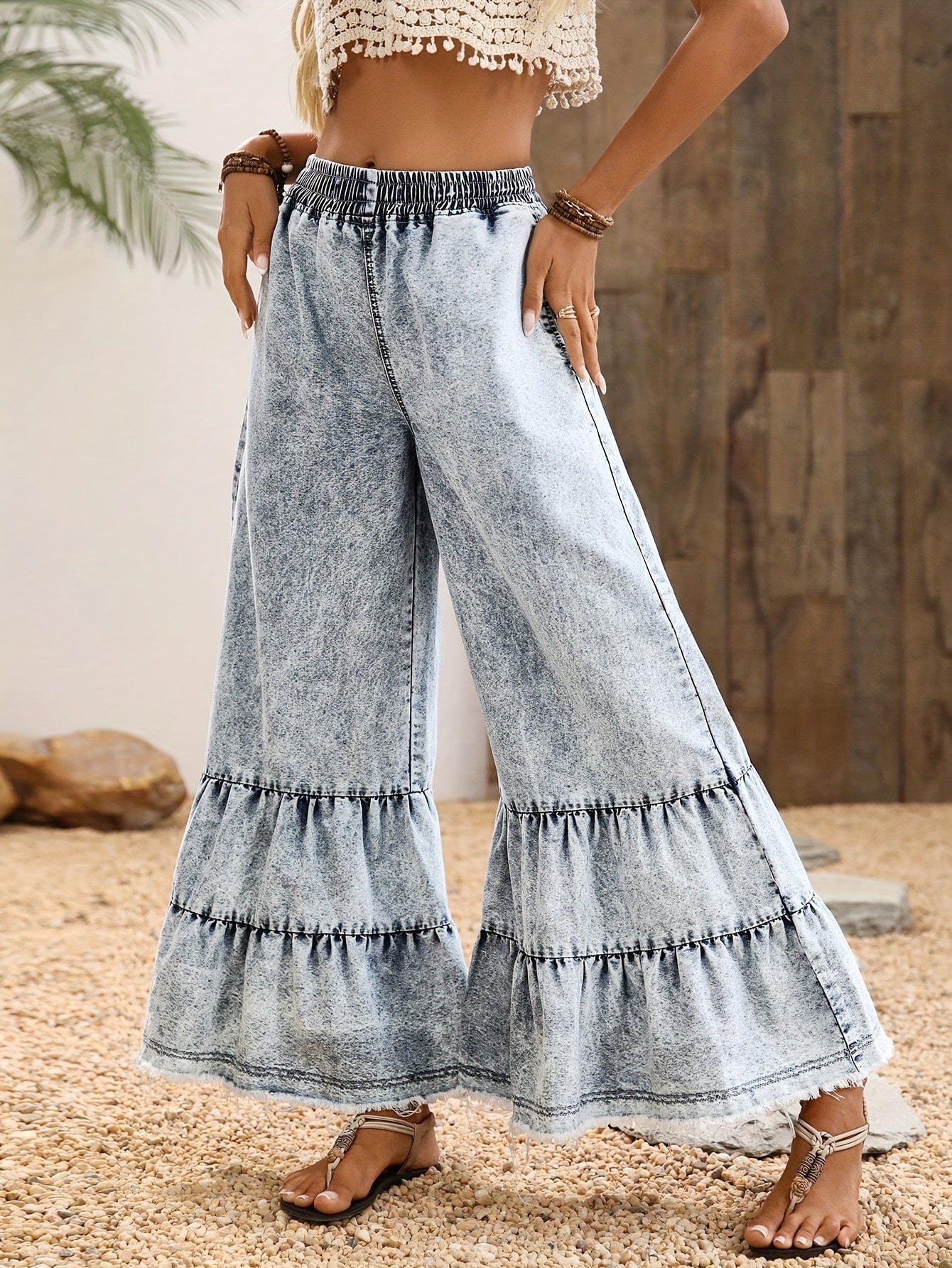 Women's Wide Leg Pants - Everyday Style 906149 detail image - detail view 3