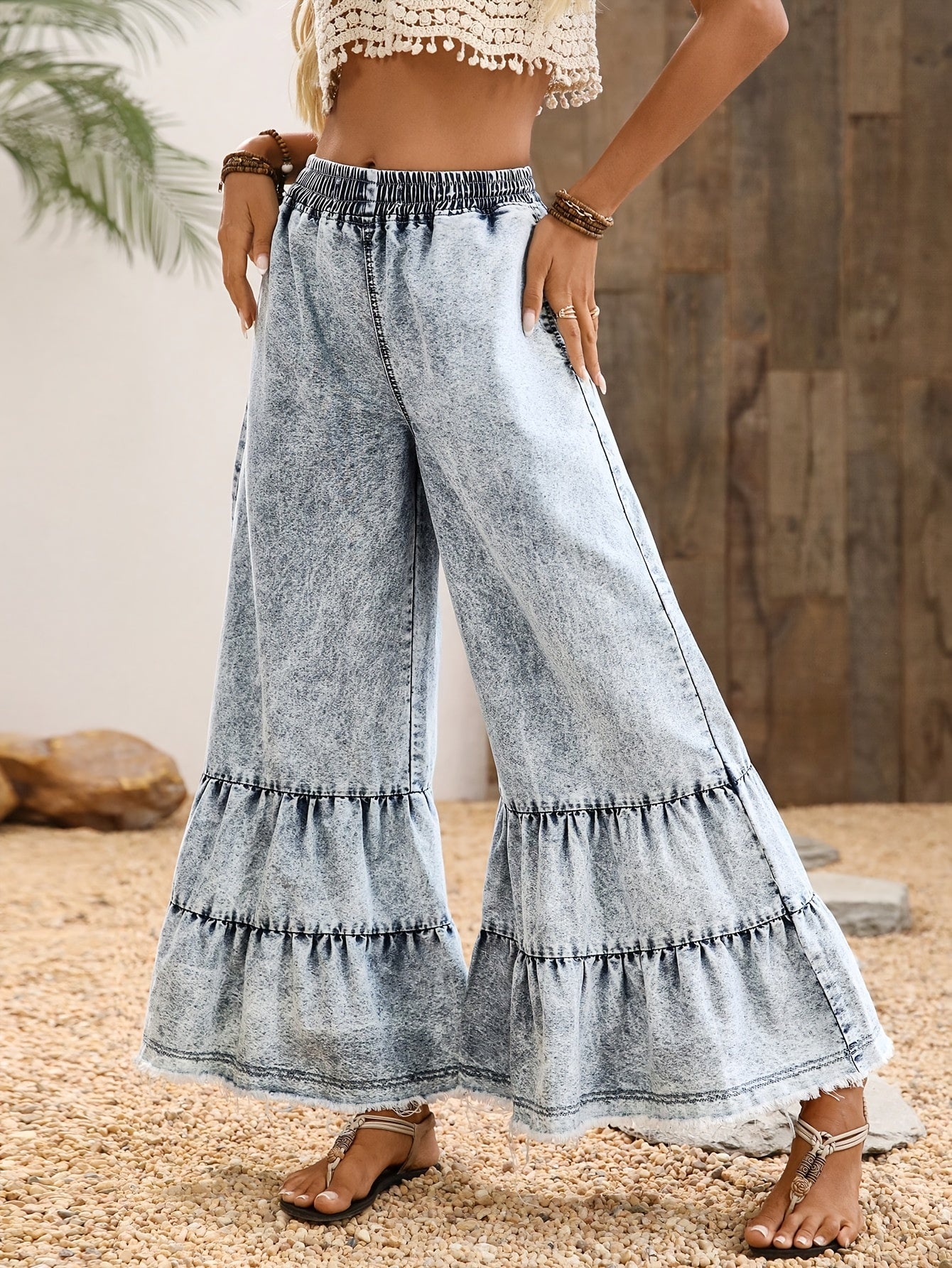 Women's Wide Leg Pants - Everyday Style 906149 detail image - detail view 7