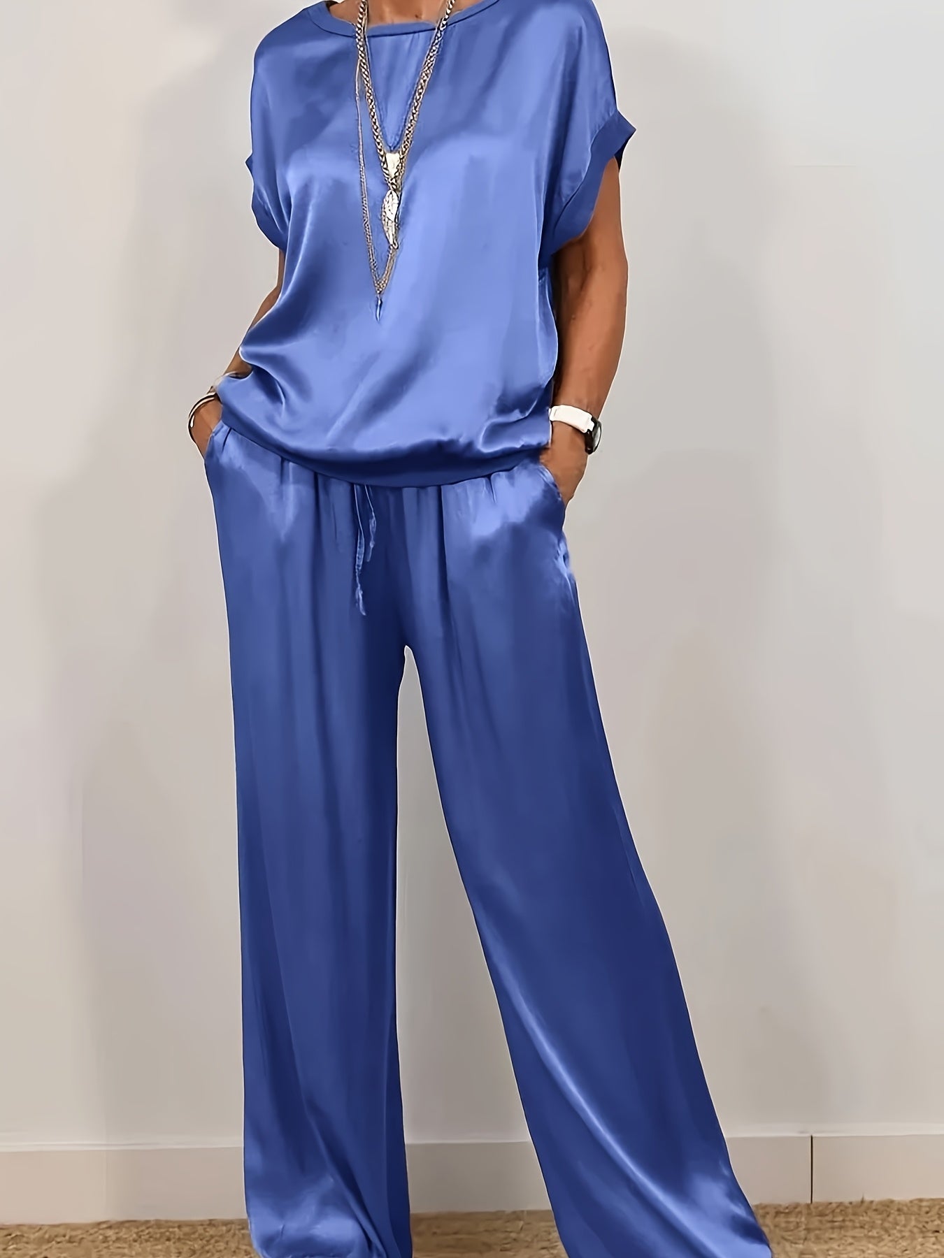 Apricot Polyester Wide-Leg Pants - product view 21
