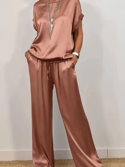 Apricot Polyester Wide-Leg Pants - product view 22