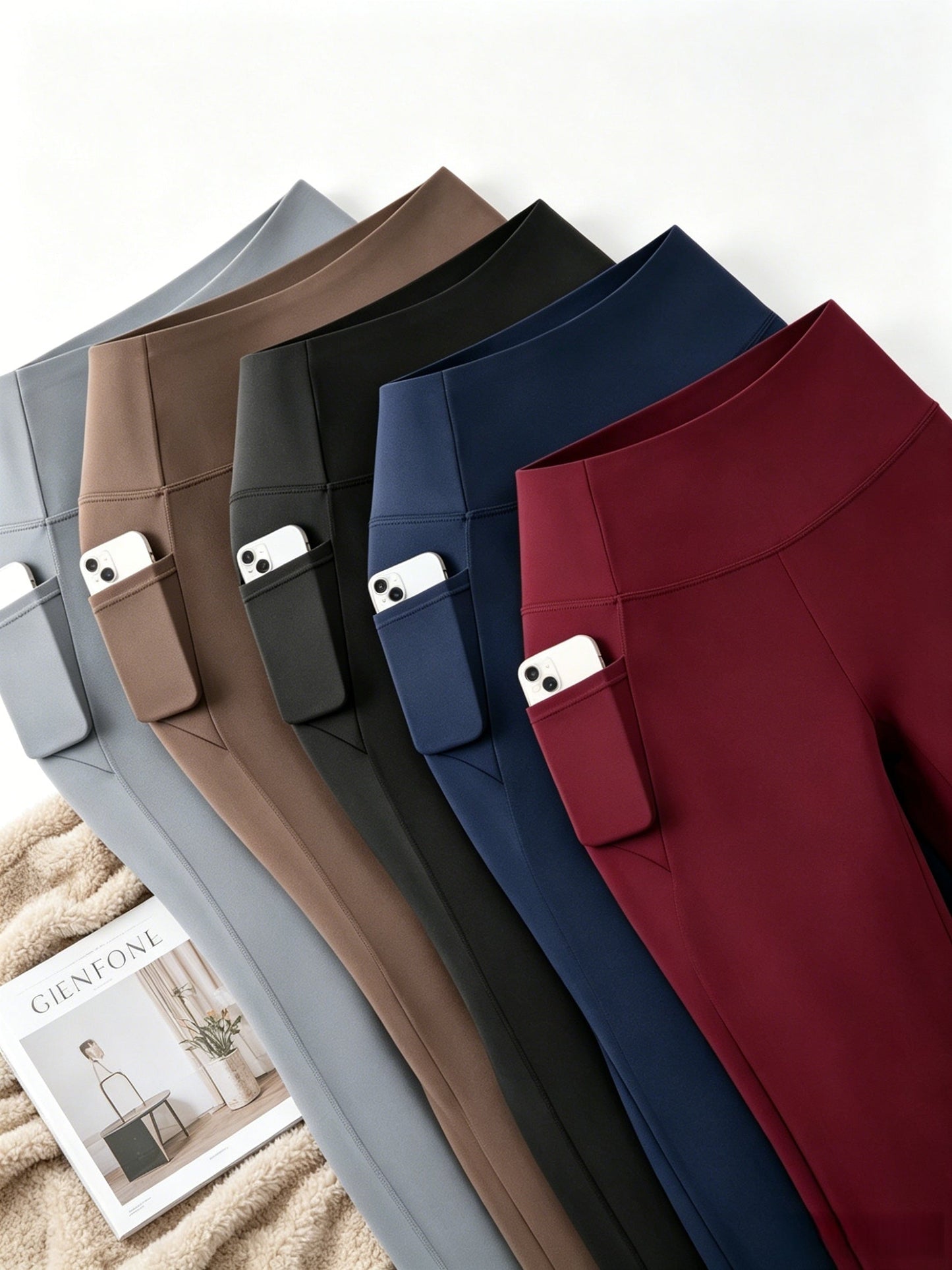 Women's Workout Leggings - Elastic Waist Stretch Fit detail image