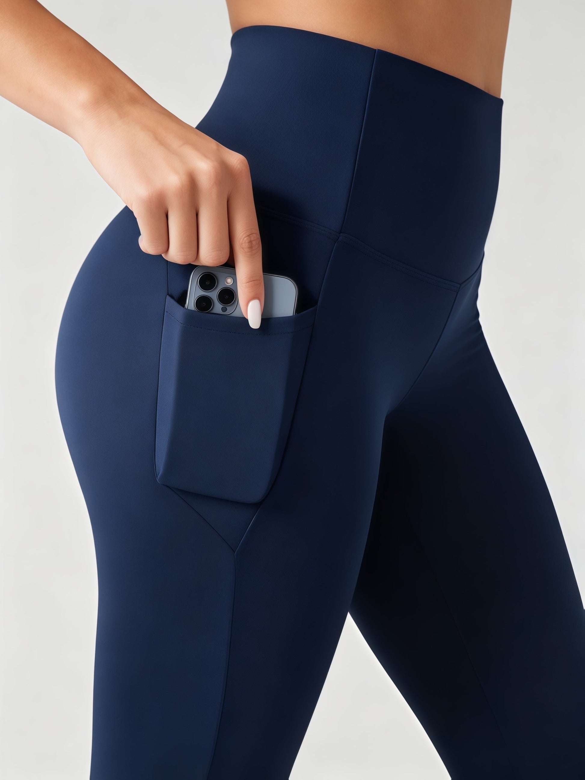 Women's Workout Leggings - Elastic Waist Stretch Fit detail image - detail view 7