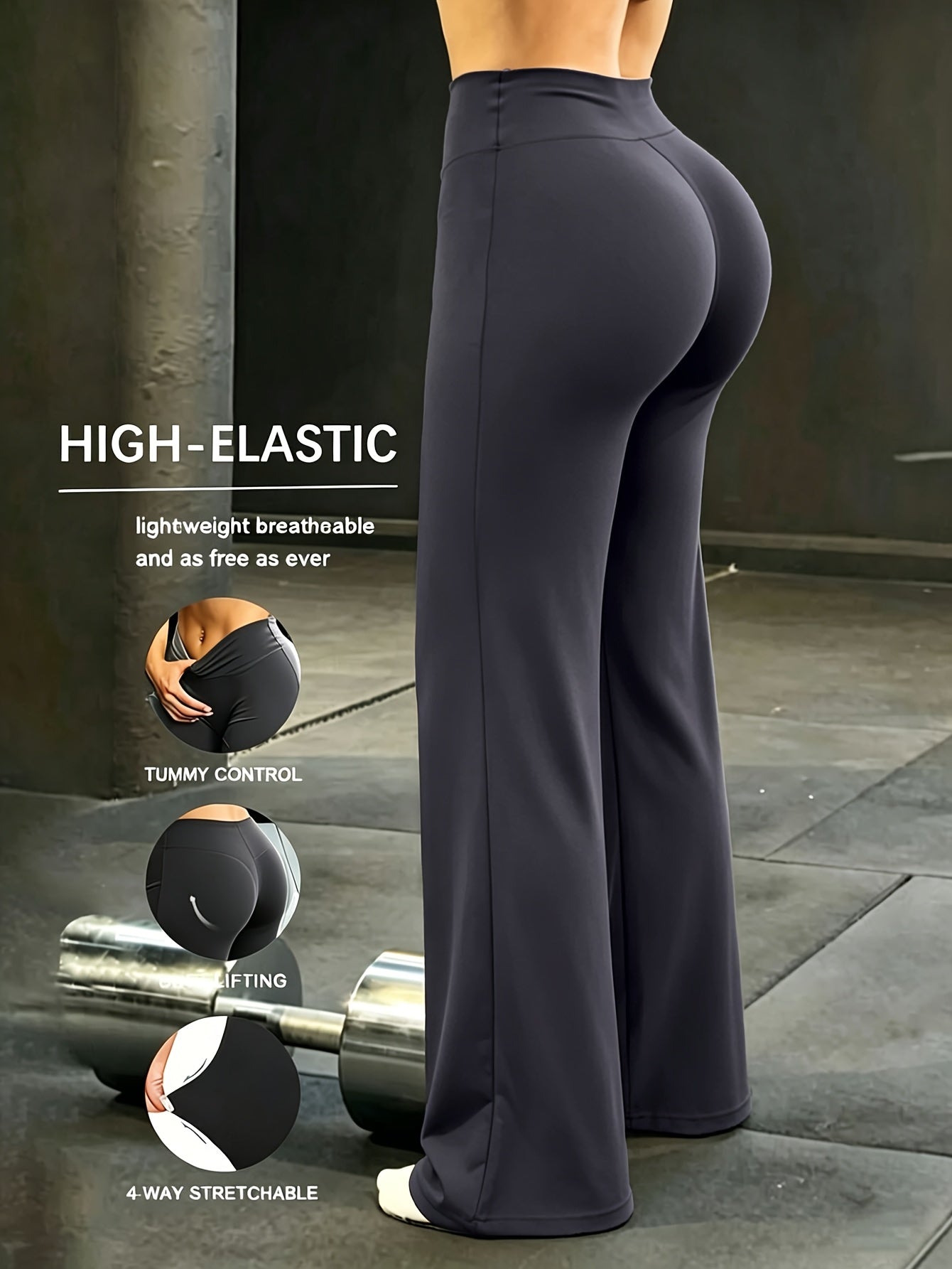 Women's Brown Polyester High-Waist Wide-Leg Pants - product view 15