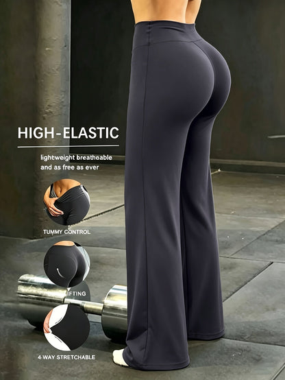 Women's Brown Polyester High-Waist Wide-Leg Pants - product view 15