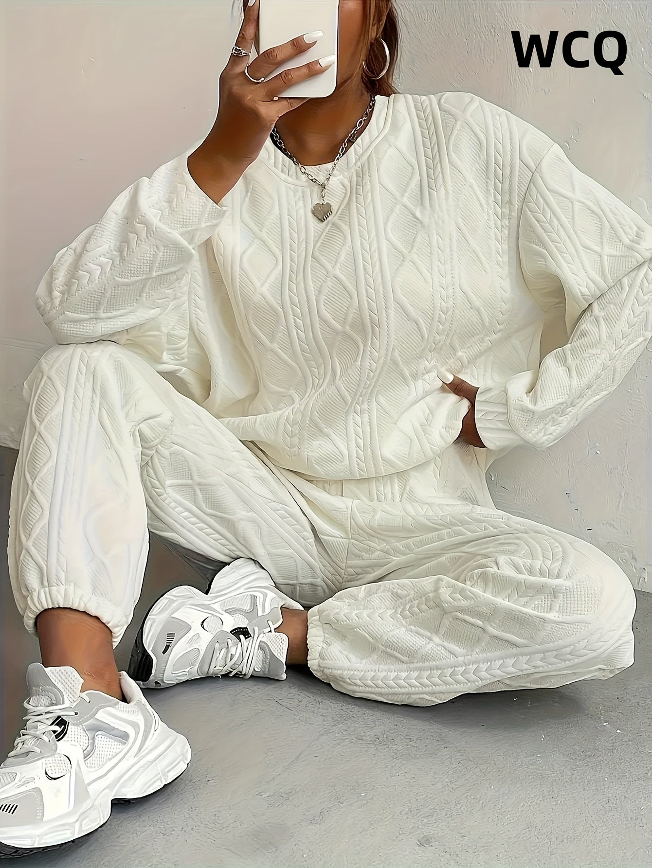 Women's White Polyester Pants - product view 20