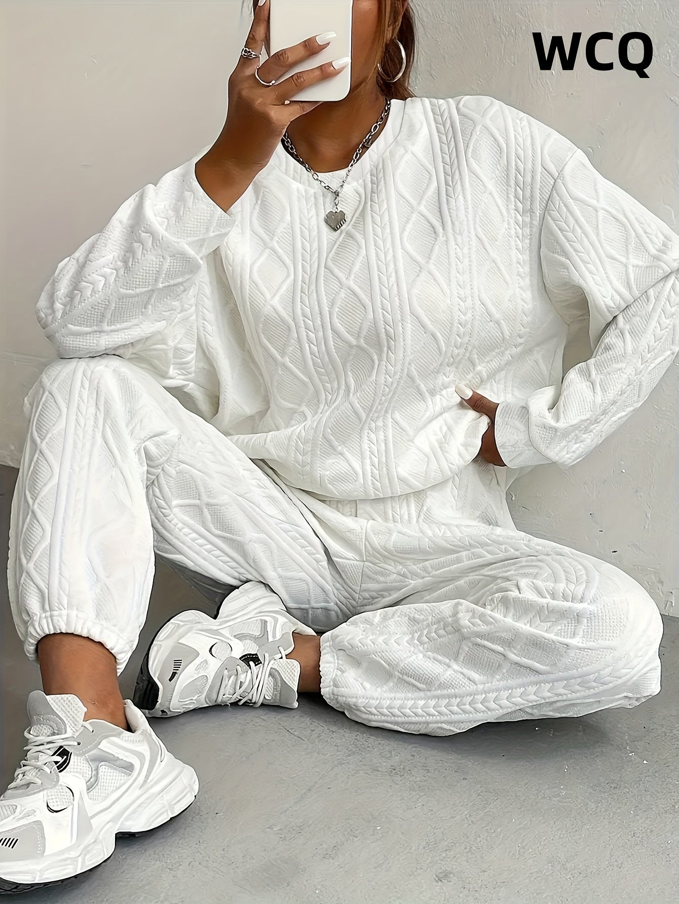 Women's White Polyester Pants - product view 13