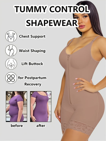 Women's Yoga Shapewear Bodysuit - Detachable Strap Body-Sculpting Shaper