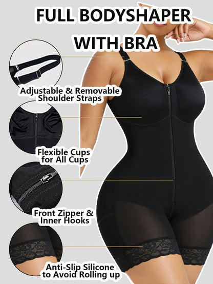 Women's Yoga Shapewear Bodysuit - Detachable Strap Body-Sculpting Shaper