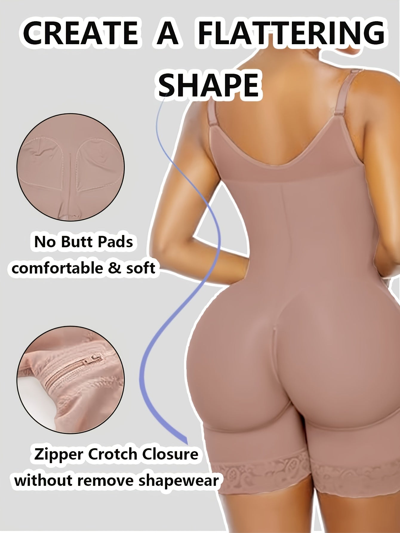 Women's Yoga Shapewear Bodysuit - Detachable Strap Body-Sculpting Shaper