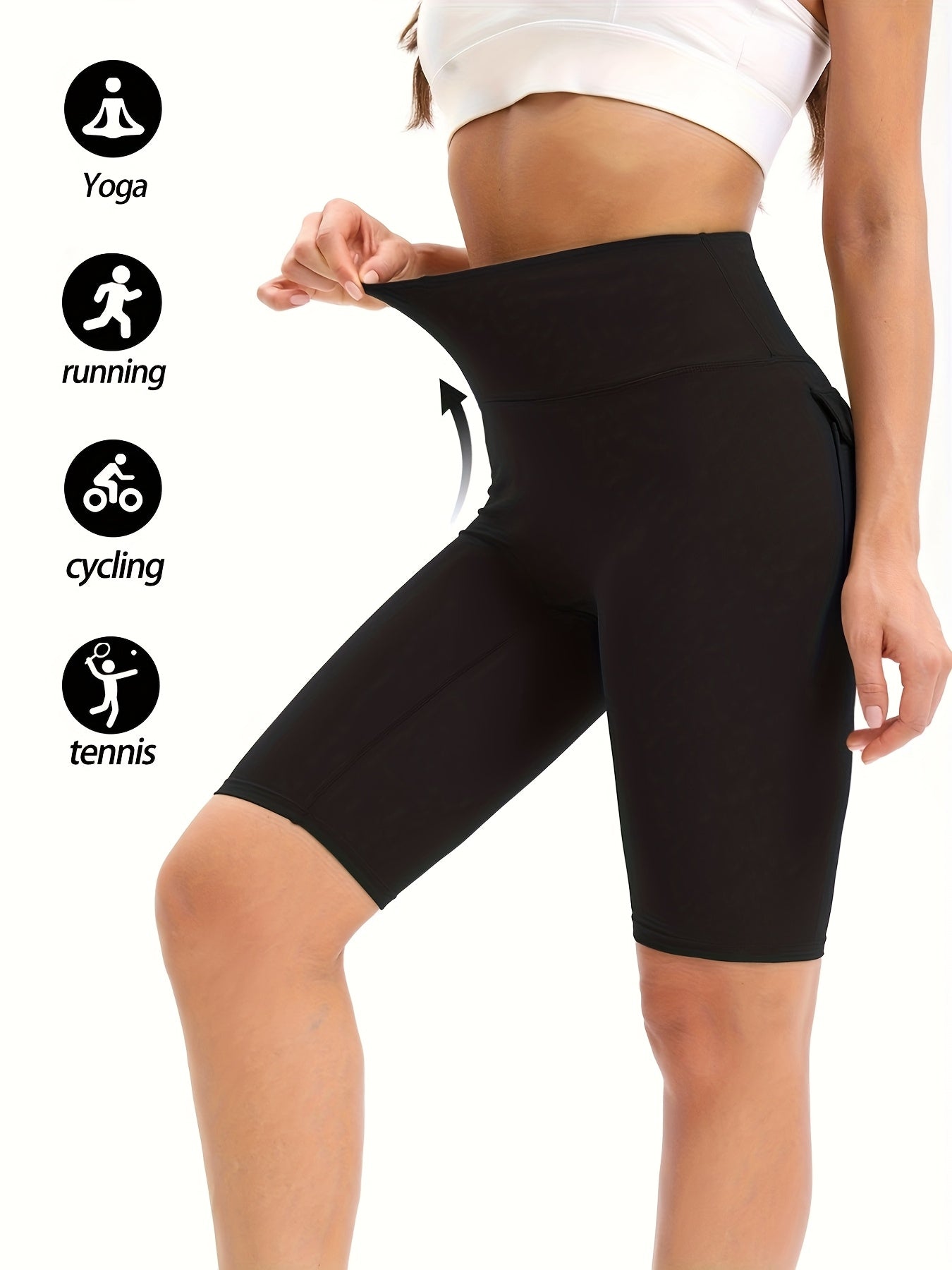 Women's Yoga Shorts - 5-Pack Fitted