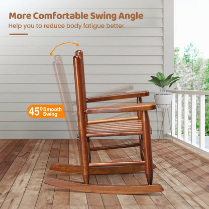 Wood Kids Rocking Chair with Armrests for Comfortable Everyday Seating detail image - detail view 4