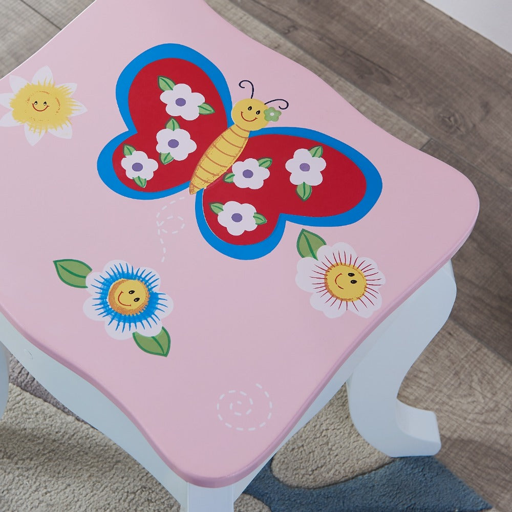 Wood Kids Vanity Set with Storage Drawers for Dressing and Daily Routines in Kids' Room detail image - detail view 8