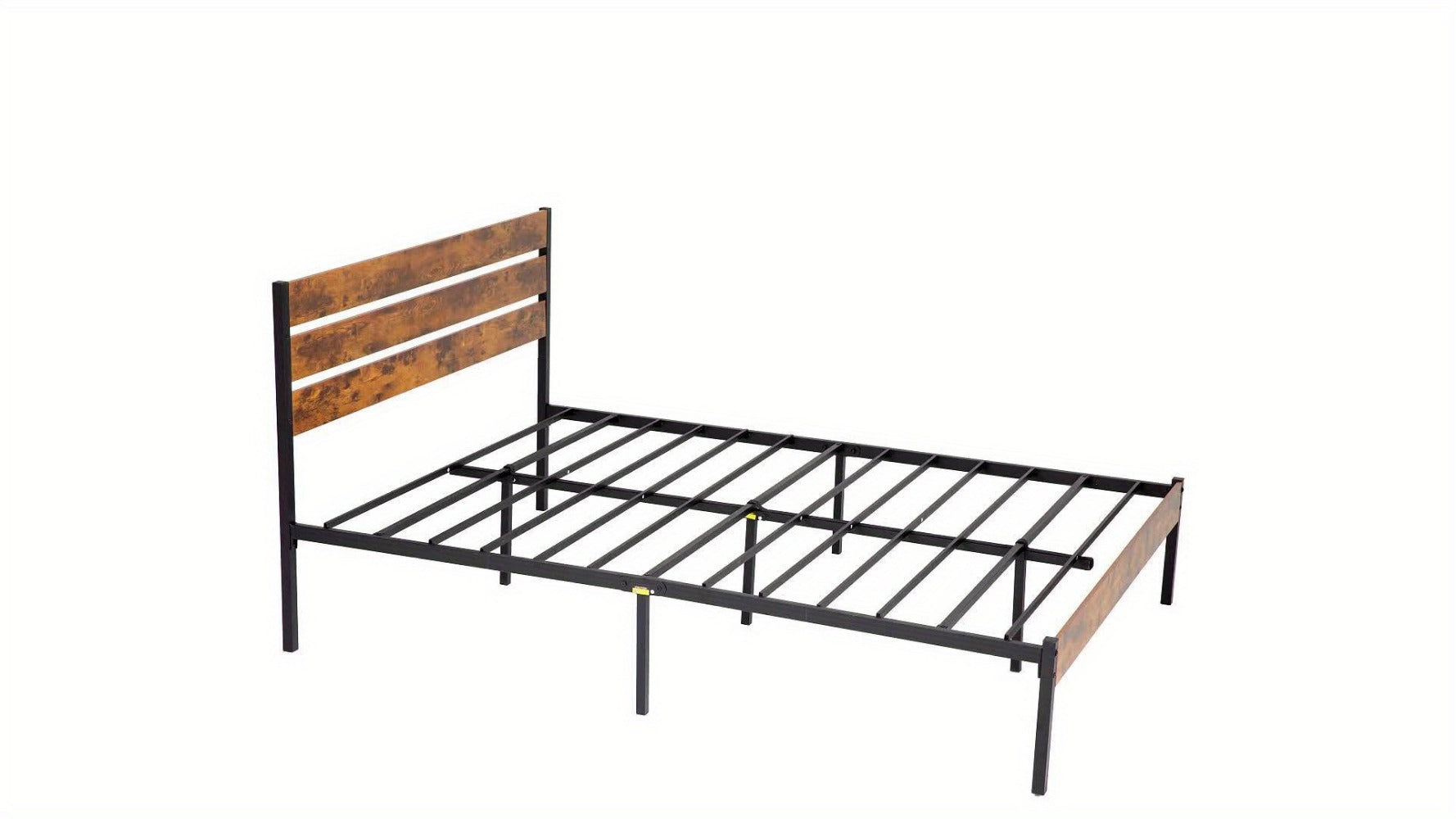 Wood Metal Bed Frame with Headboard and Footboard and No Box Spring Needed detail image - detail view 17