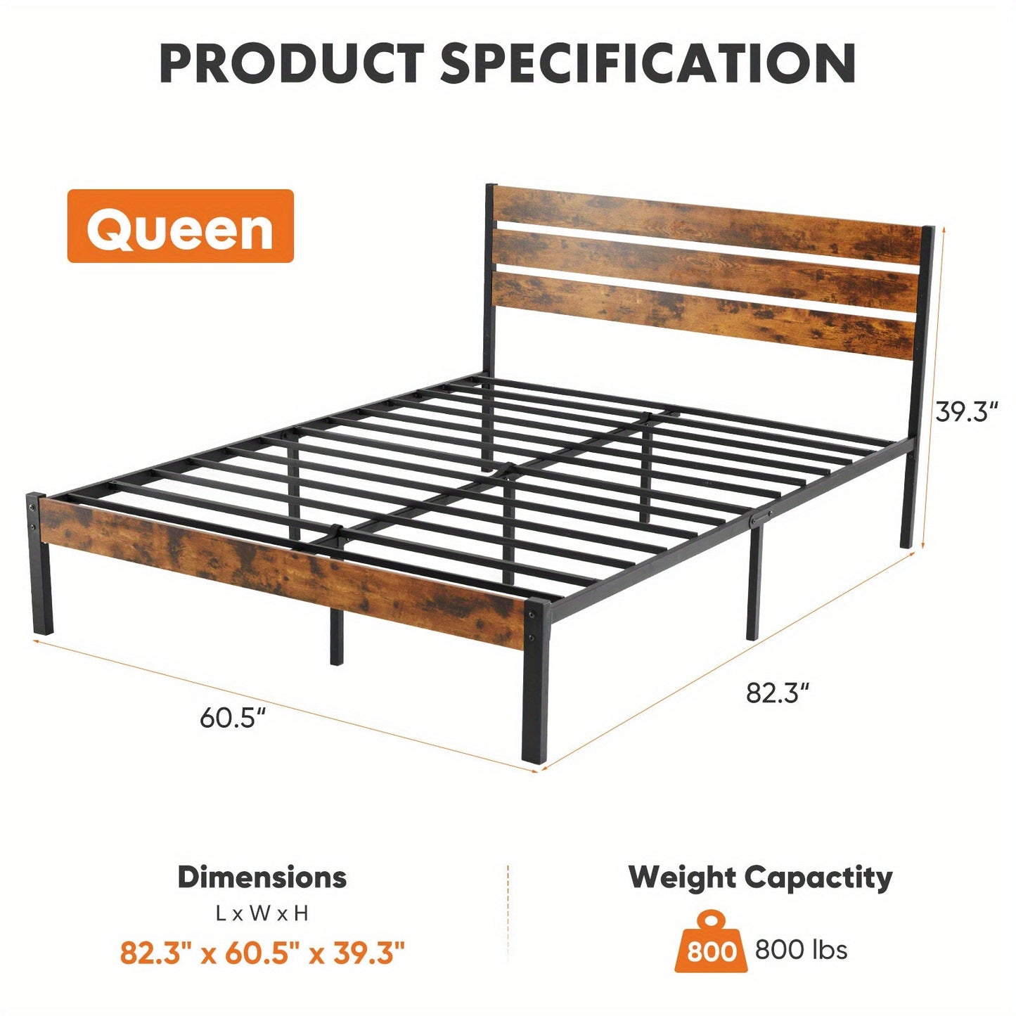 Bed Frames shown in the Queen option