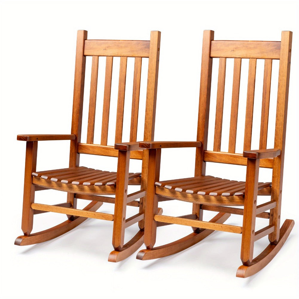 Wood Rocking Chair with Armrests for Comfortable Everyday Seating in Living Room detail image - detail view 6