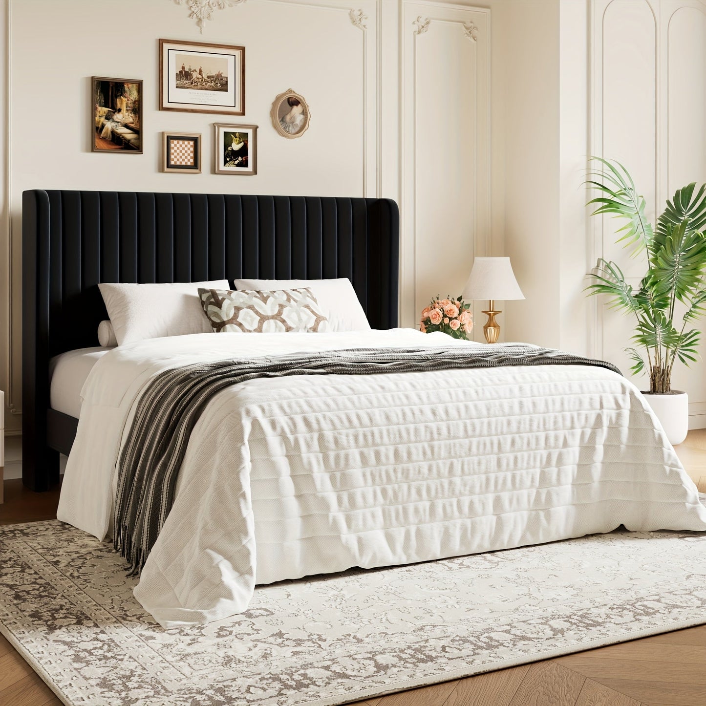 Bed Frame shown in the Black, Full option