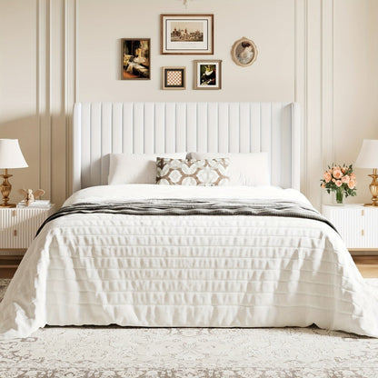 Wood Velvet Bed Frame with No Box Spring Needed and Multiple Color Options for Bedroom detail image